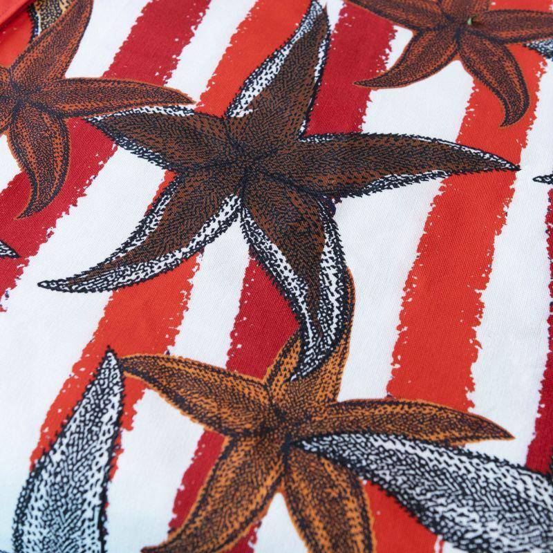 Nappe en coton motif Etoile de mer rouge
